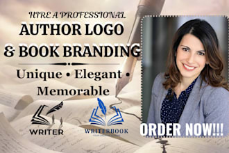 custom author logo design and book branding for writers and authors