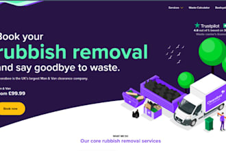 design wix hauling service website wix pickup and hauling junk removal website