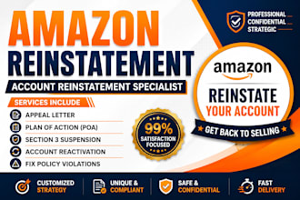 write amazon suspension appeal, poa and account reinstatement