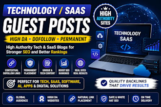 publish technology and saas guest posts with dofollow backlinks