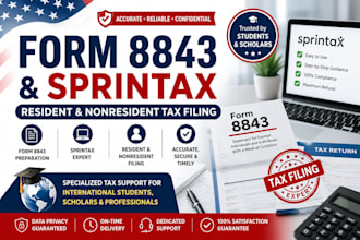 handle form 8843 and sprintax resident nonresident tax filing