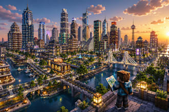 be your professional minecraft builder for custom builds
