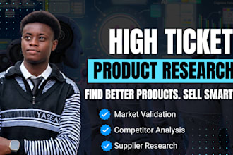 build a high ticket shopify store and research a high ticket product research