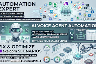 fix make com, made com, setup make com automation make expert made automation