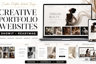 design wedding fashion fine art makeup tattoo showit readymag portfolio website