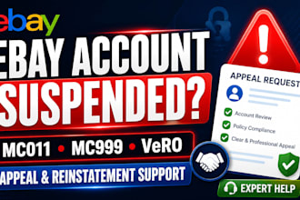 review ebay suspension and write mc011 mc999 vero reinstatement appeal