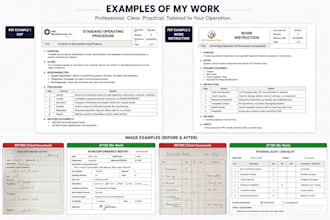 create iso 9001 sops, work instructions, ncrs and capas