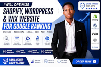 do shopify wordpress wix SEO optimization for google ranking