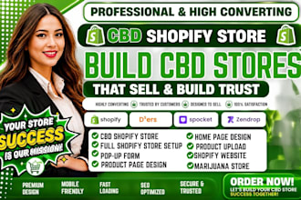 build cbd shopify store, cannabis hemp ecommerce website