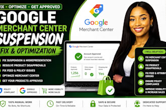 fix google merchant center suspension and product disapprovals