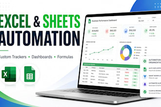 create custom excel and google sheets business trackers