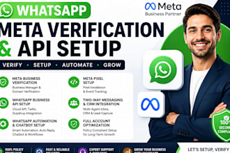 setup meta verified business account, API setup,  meta business verification