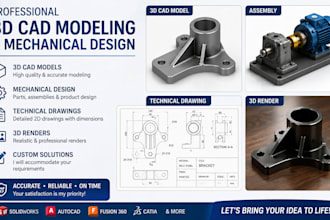 create 3d models and mechanical designs
