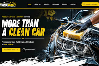 build squarespace car wash detailing service car datailing business website