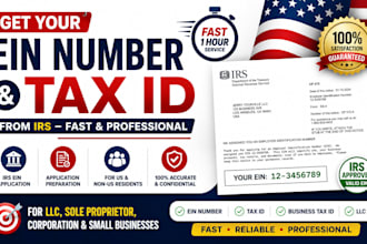 get ein number from irs for llc us and  non us residents in 24 hours
