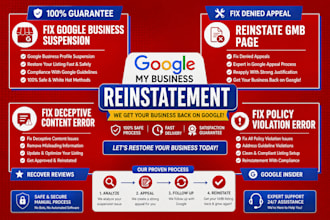 fix and reinstate google my business suspended profile and reinstate gmb listing
