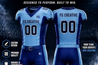 design custom football uniform jersey and sportswear