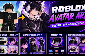 draw your roblox avatar as custom character art