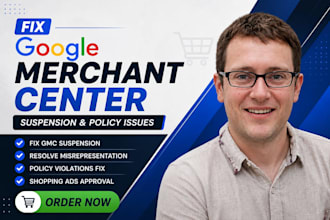 fix google merchant center suspension, misrepresentation and policy violations