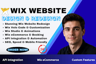 design, redesign and develop a wix website with wix velo