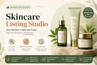 skincare product listing optimization