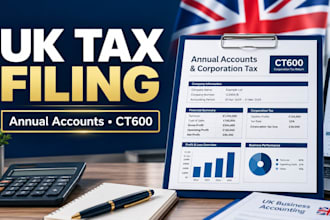 file UK annual accounts, corporation tax return and ct600