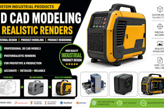 design custom industrial products with professional 3d cad models and renders
