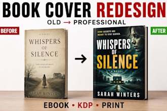 redesign your book cover, ebook cover or KDP cover professionally
