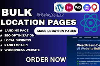 create mass, bulk location pages in wordpress for local SEO
