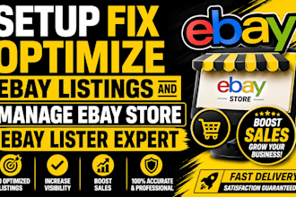setup fix optimize ebay listings manage ebay store ebay lister expert management
