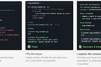fix bugs and errors in your python code