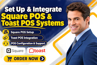 set up and integrate square pos and toast pos systems