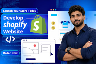 do shopify website design, create shopify store, or shopify dropshipping store