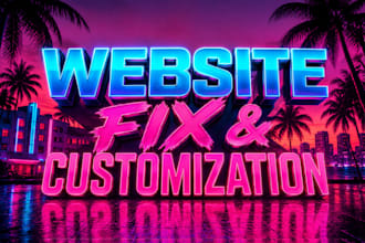 correct, edit, change, fix, adjust website layout, images, elements and fonts