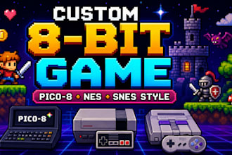 create custom 8 bit game in pico 8, nes, snes and retro style