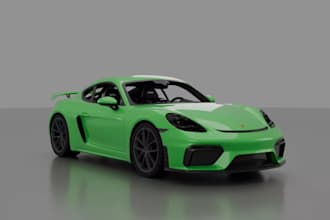 3d car render for website homepage,ads,glb vehicel,car parts,bodykits,racing car