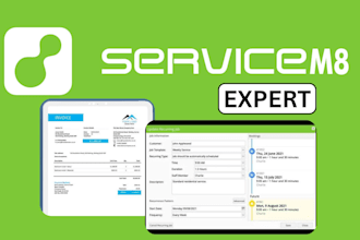 setup servicem8 forms, quotes, invoice templates, services as servicem8 expert