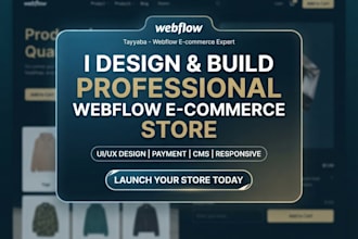 design and develop webflow e commerce store with UI UX
