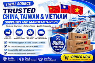 source trusted china, taiwan and vietnam suppliers and manufacturers