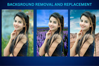 professionally remove or replace the backgrounds