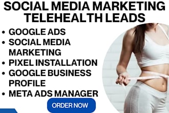 do social media marketing for peptide semaglutide tirzepatide telehealth leads