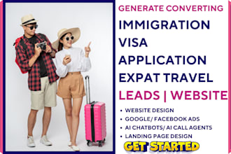generate immigration visa application leads expat travel website