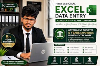 do data entry, clean, split excel ,data, formatting, fast