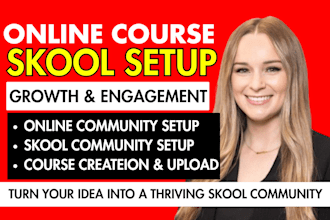 set up skool community for coaches, skool online course, skool community setup