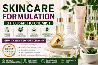 formulate cream serum lotion cleanser and skincare products