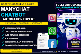 build manychat instagram dm automation for lead generation