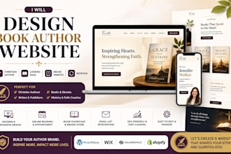 design book author website christian author landing page ebook website redesign