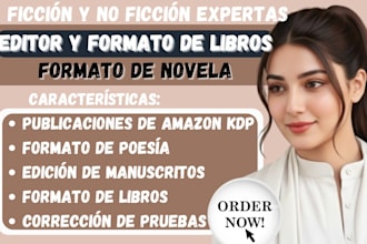 corregiré, editaré y daré formato profesional a tu libro o ebook