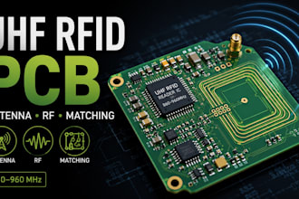 design uhf rfid pcb for inventory, rf circuit, asset and warehouse tracking