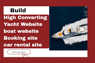 yacht website boat booking website car rental website luxury transportation site